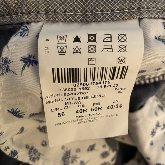 Brax Mens Bellevill Shorts Gray‎ Diamond Pattern Size 40 Stretch Chino Beach - Picture 4 of 15